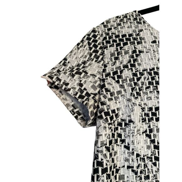 Maggy London Women's Short Sleeve Floral Jacquard Knit Mini Dress Size 14 Multi - Picture 3 of 8